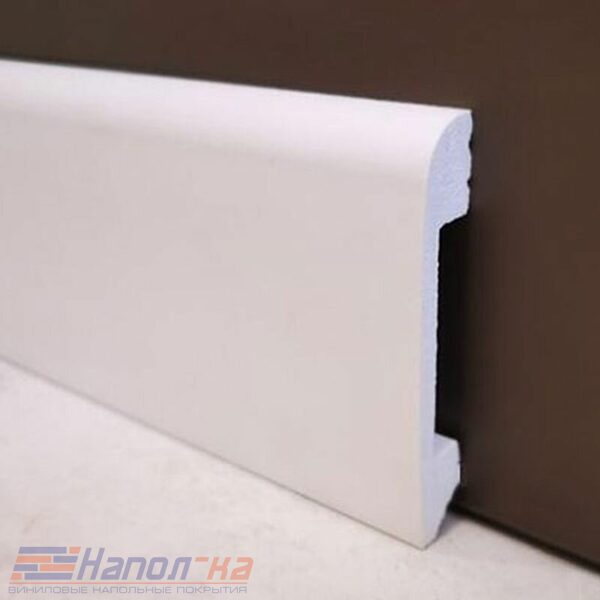 Плинтус под покраску Solid Белый UHD 05/80 полимерный 05/80